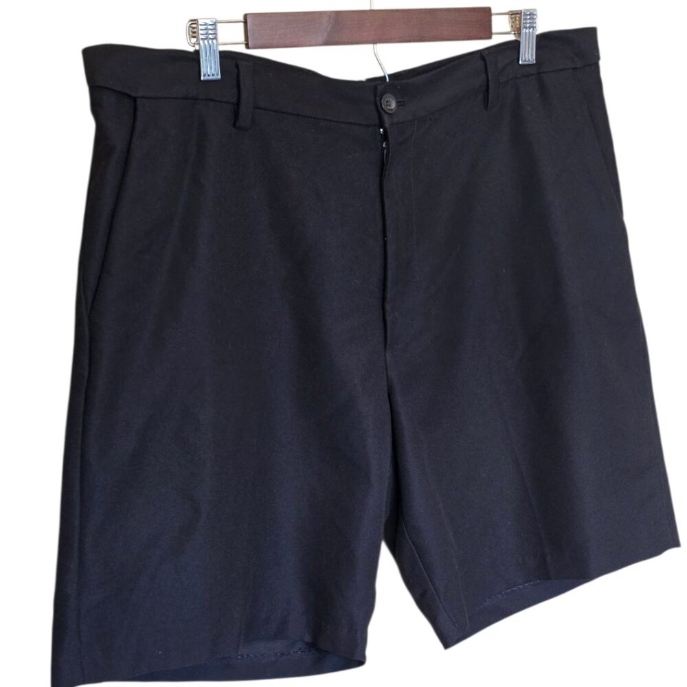 Men's Black CHAPS Flatfront Shorts sz 36